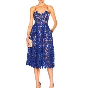 Self Portrait Azaelea Dress in Cobalt